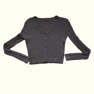 Brandy Melville John Galt Brown Point Elle V Neck Button Up Top